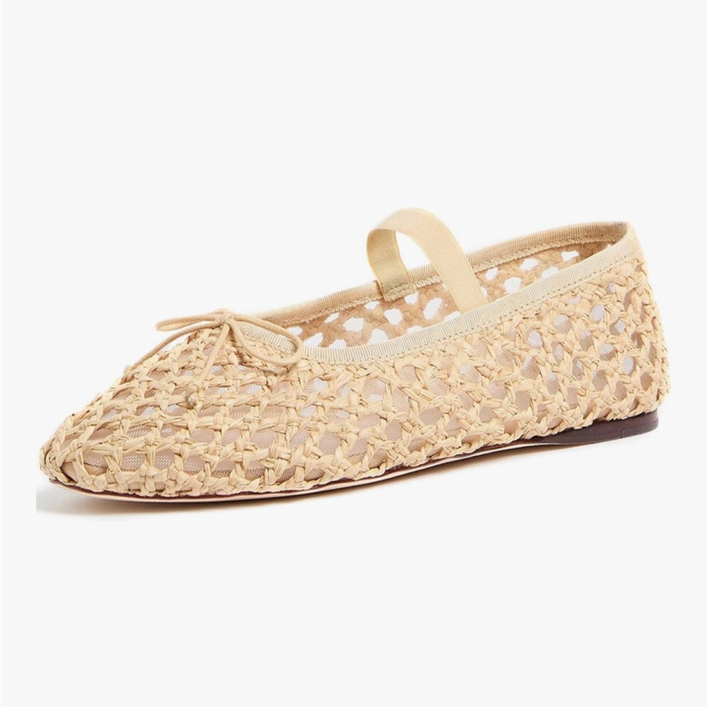 Raffia Ballet Flats